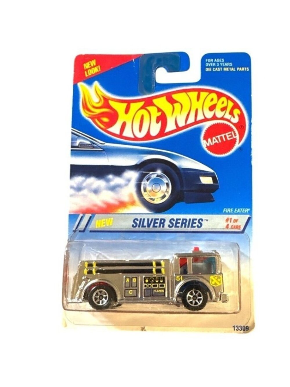 VTG Die Cast Hot Wheels Silver Series Fire Eater 1/4 13309 Collector 322 1994